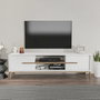 Hanah Home Eslem Soporte para TV Blanco y Nogal